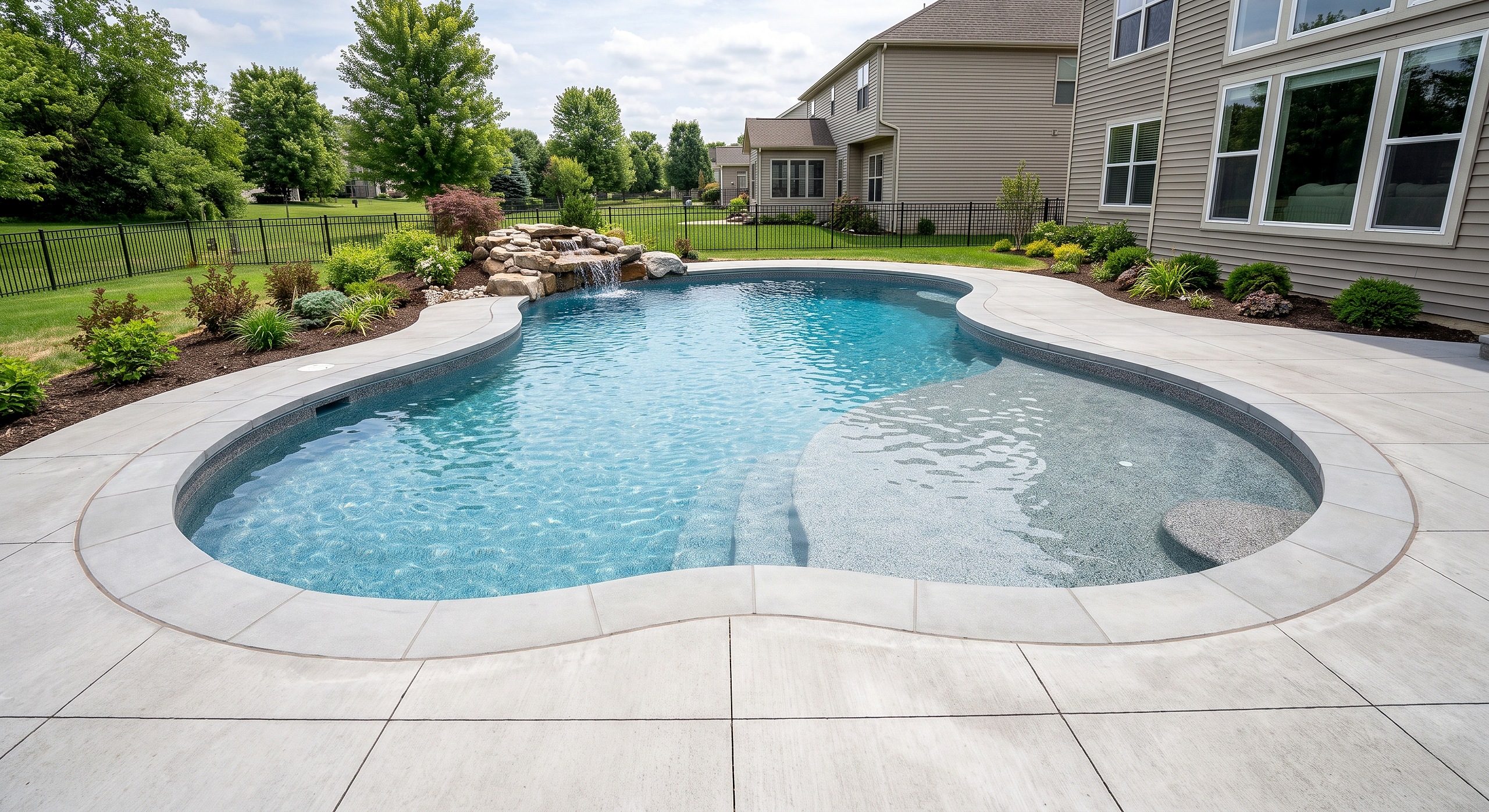 Linen Court, Freeform / Natural pool