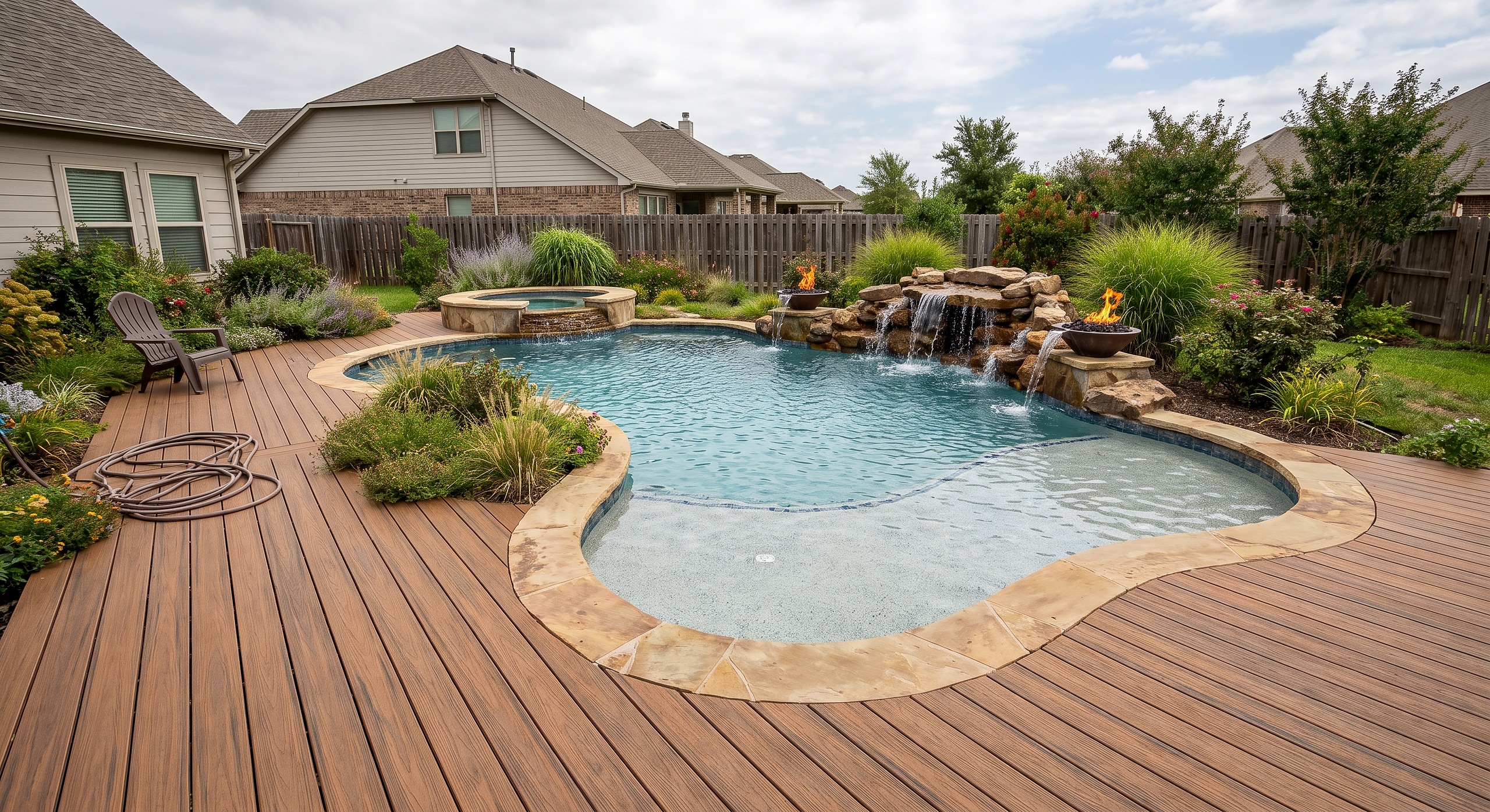 Terrace Haven, Freeform / Natural pool