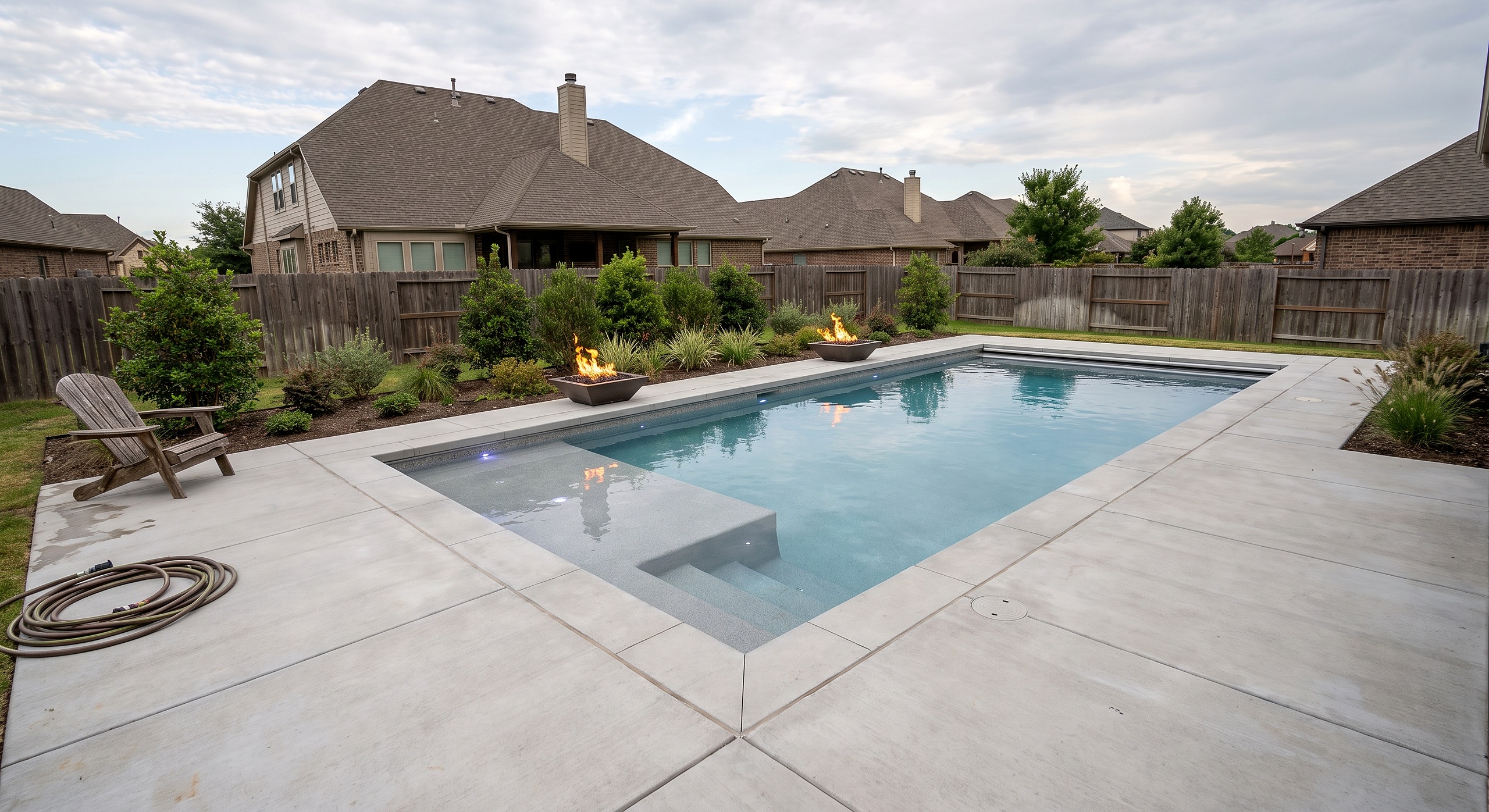 Willow House, Geometric / Modern pool