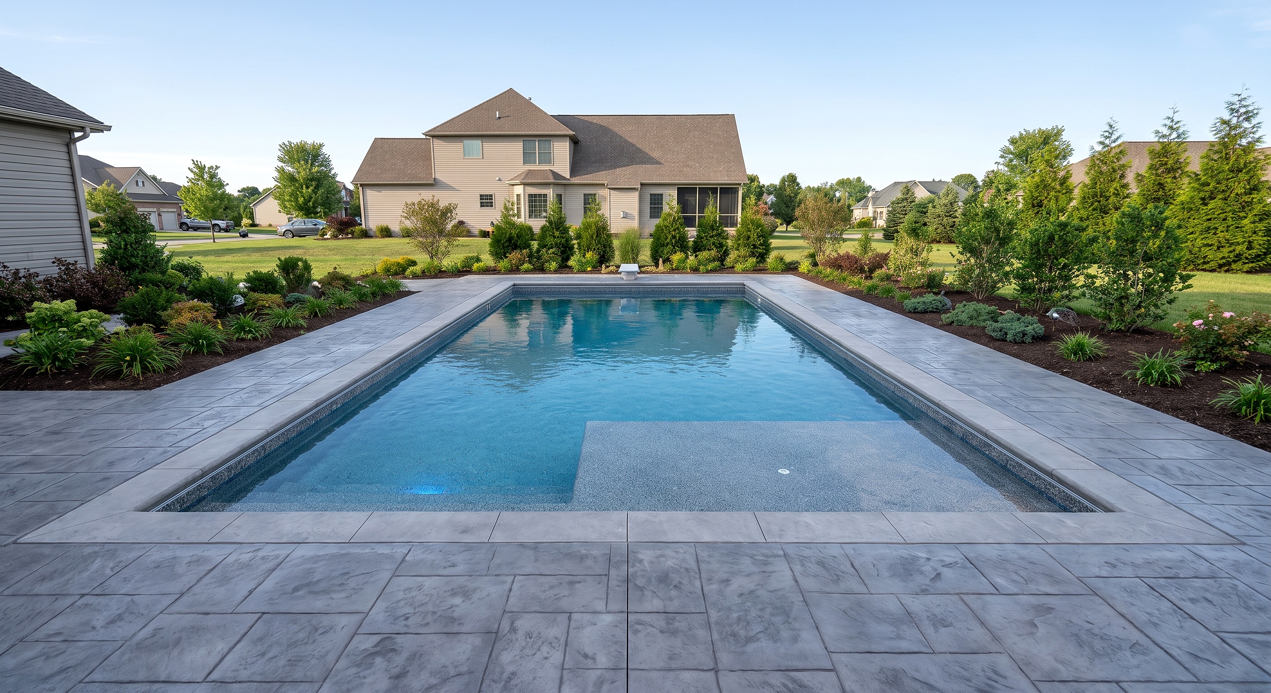 Briar House, Geometric / Modern pool